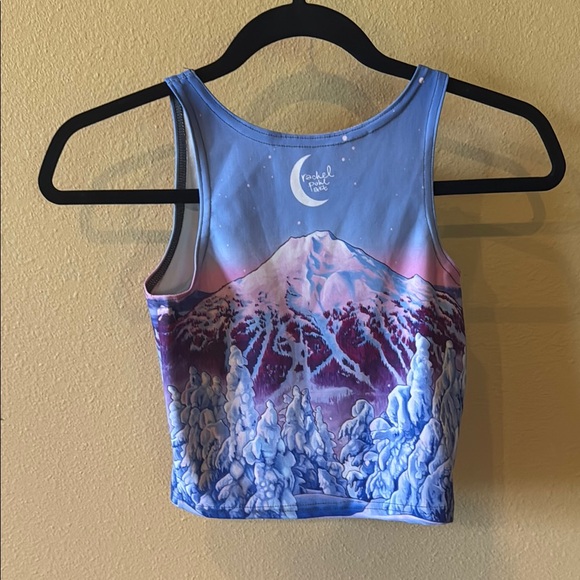 Never Worn Rachel Pohl Art Mt. Bachelor Crop Top - Picture 4 of 4